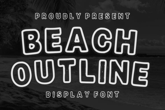 Beach Outline Font for Web Design