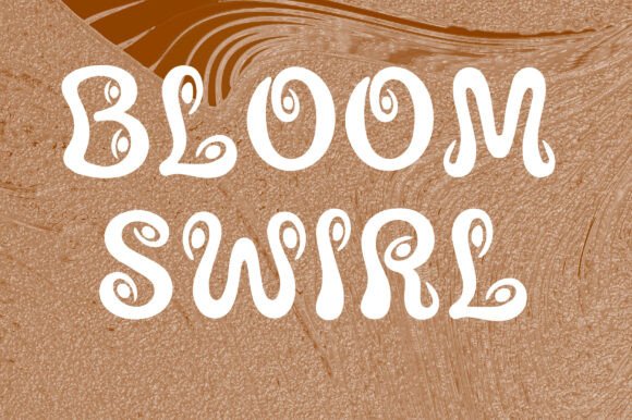 Bloom Swirl Font for Creative Projects