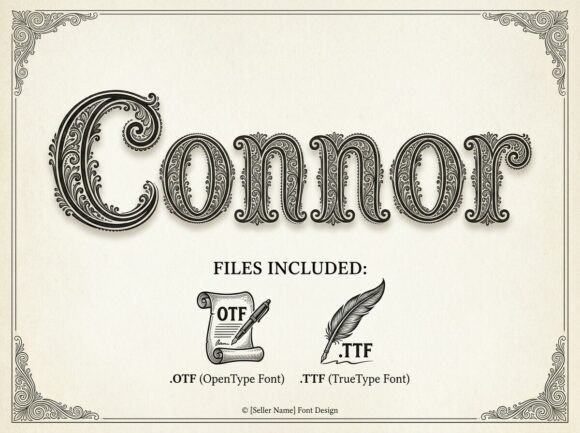 Connor: A Premium Display Font for Business Branding