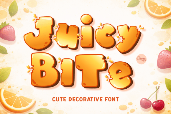 Juicy Bite Font for Creative Design