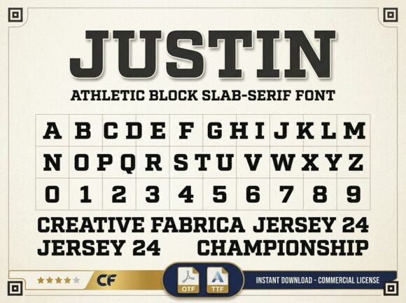 Justin: A Bold Display Font