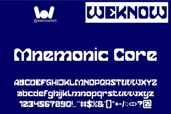 Mnemonic Core Font for Bold Design